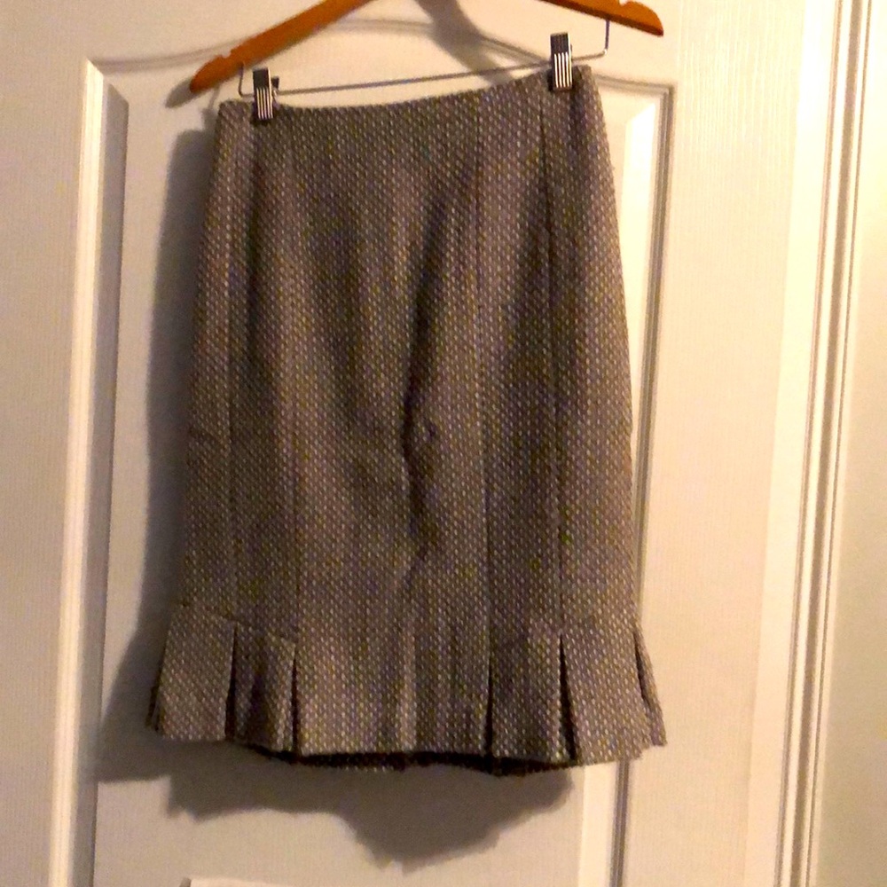 Talbots wool pleated skirt 4 gray.